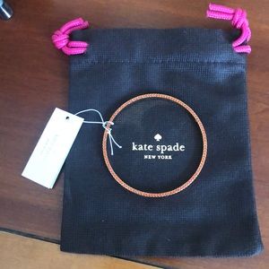 NWT dust bag Kate Spade Orange Bangle rhinestones